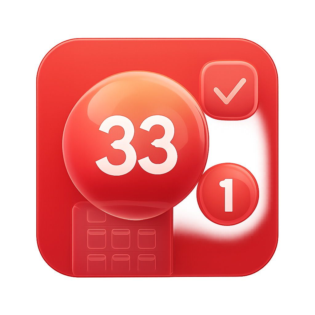 A professional badge illustrating 33 Lottery Guides.