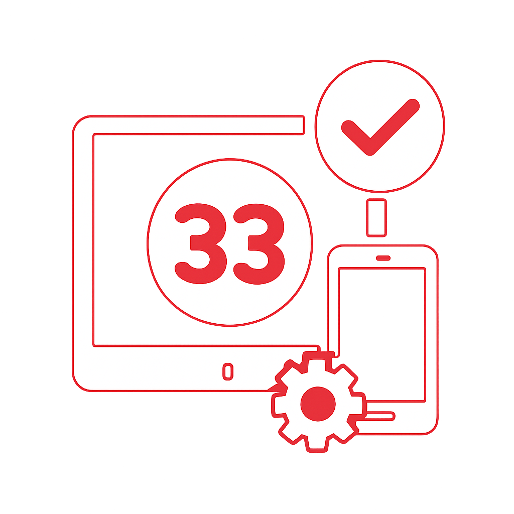 Icon indicating guidelines for secure 33 Lottery account access.