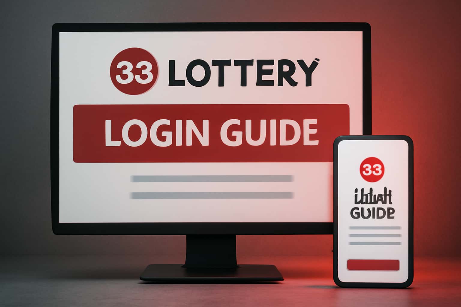 A visual representation of the 33 Lottery Login Guide including relevant security and access themes.